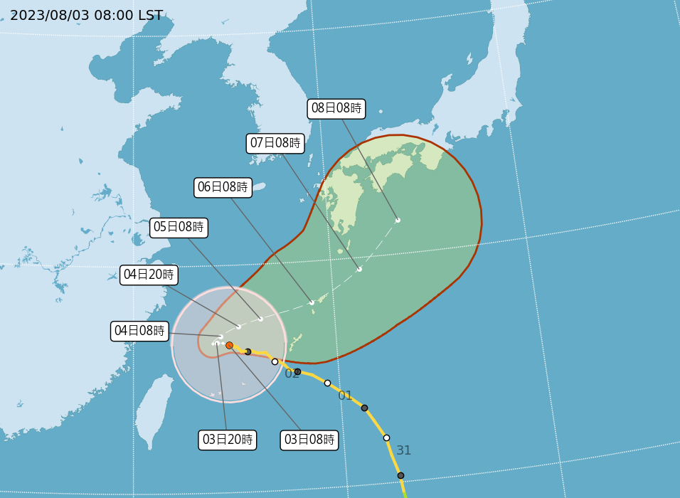 颱風卡努龜速移動估深夜最近台　中南部晚間防豪雨
