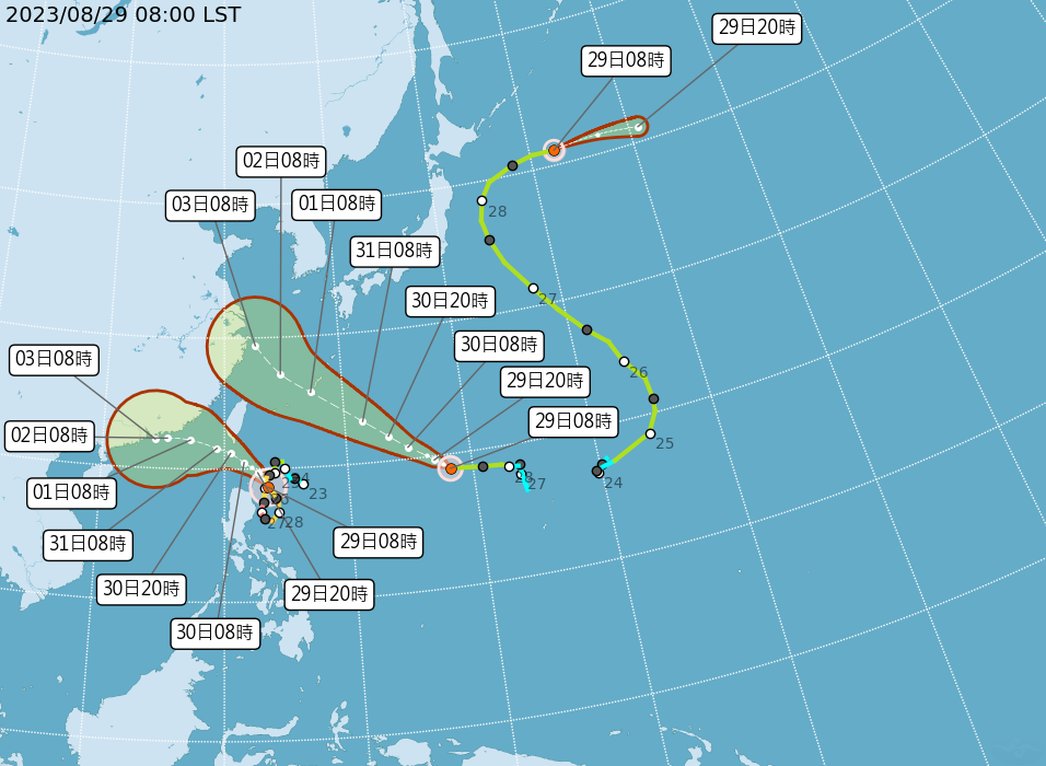 颱風蘇拉逐漸接近　東半部雨勢越晚越明顯