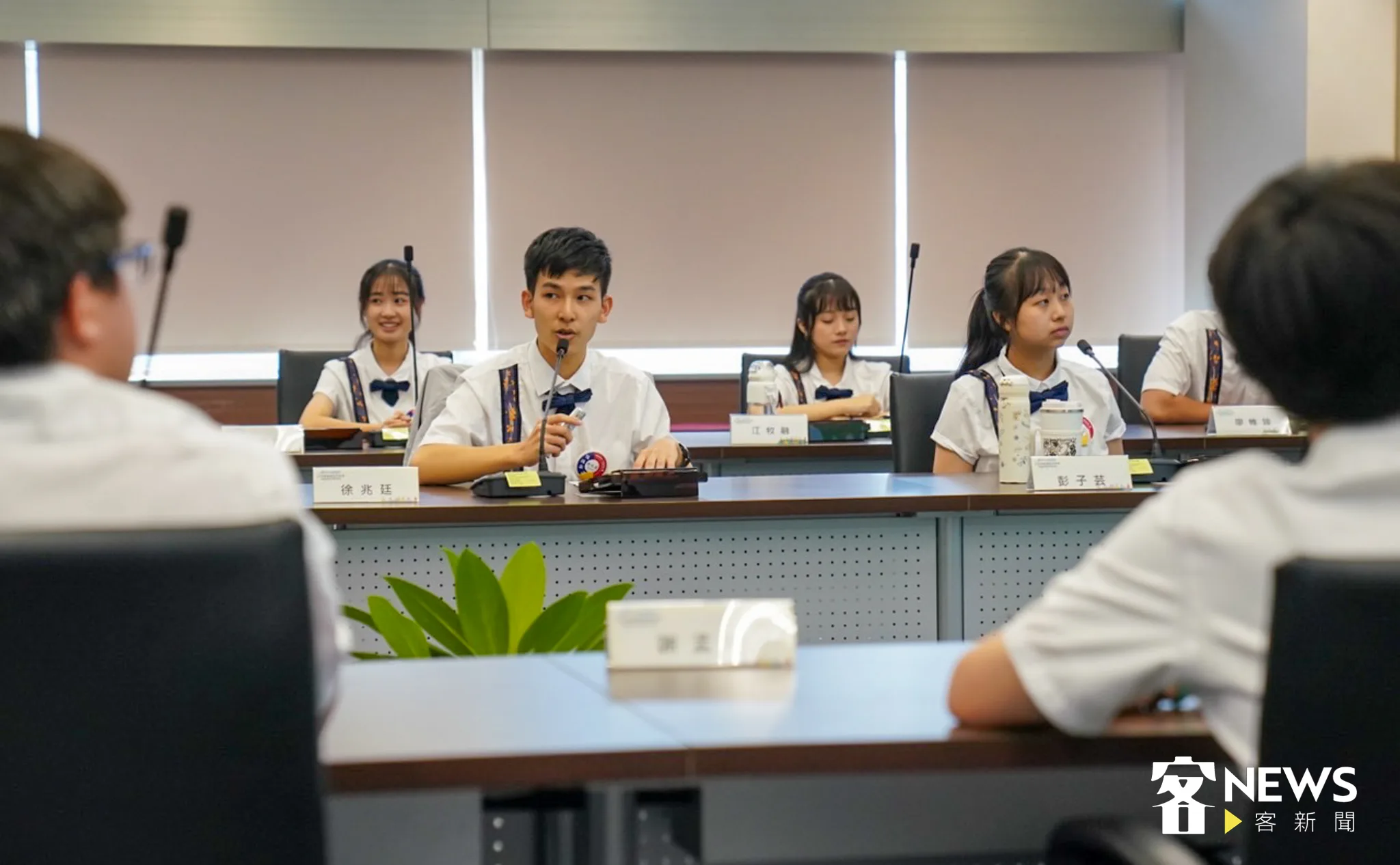 學員徐兆廷和大家分享星馬交流後的心得及感想。蘇佑昇攝