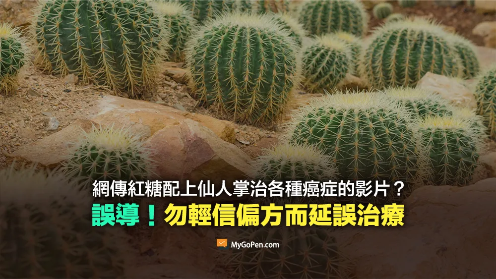 【錯誤】仙人掌配紅糖治癌症的影片？醫：不要誤信而延誤治療