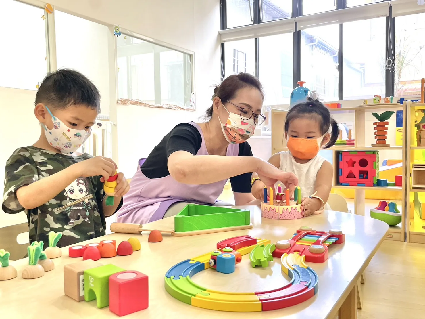 台中新社第一家新子館與公托27日開幕。台中市政府提供