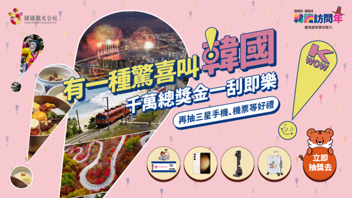 盼百萬台灣旅客造訪　韓國觀光公社推線上抽獎