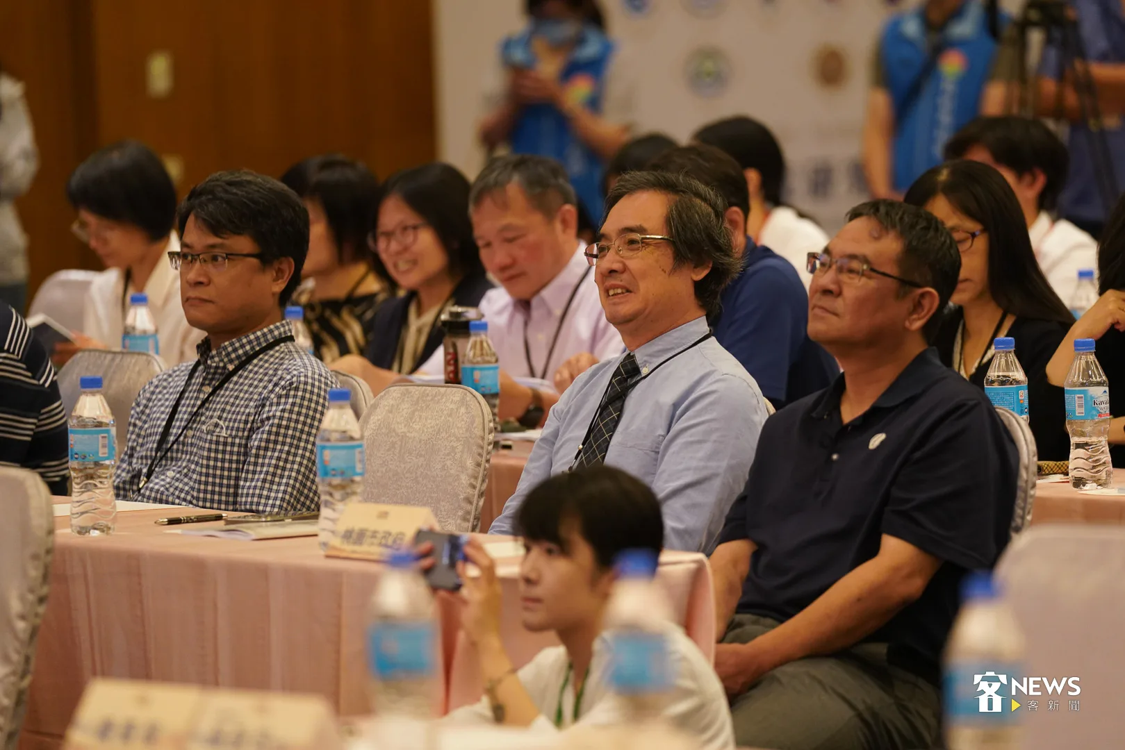 客家公共傳播基金會董事長陳邦畛(右二)受邀出席今日的世界客家研究大會。何柏均攝