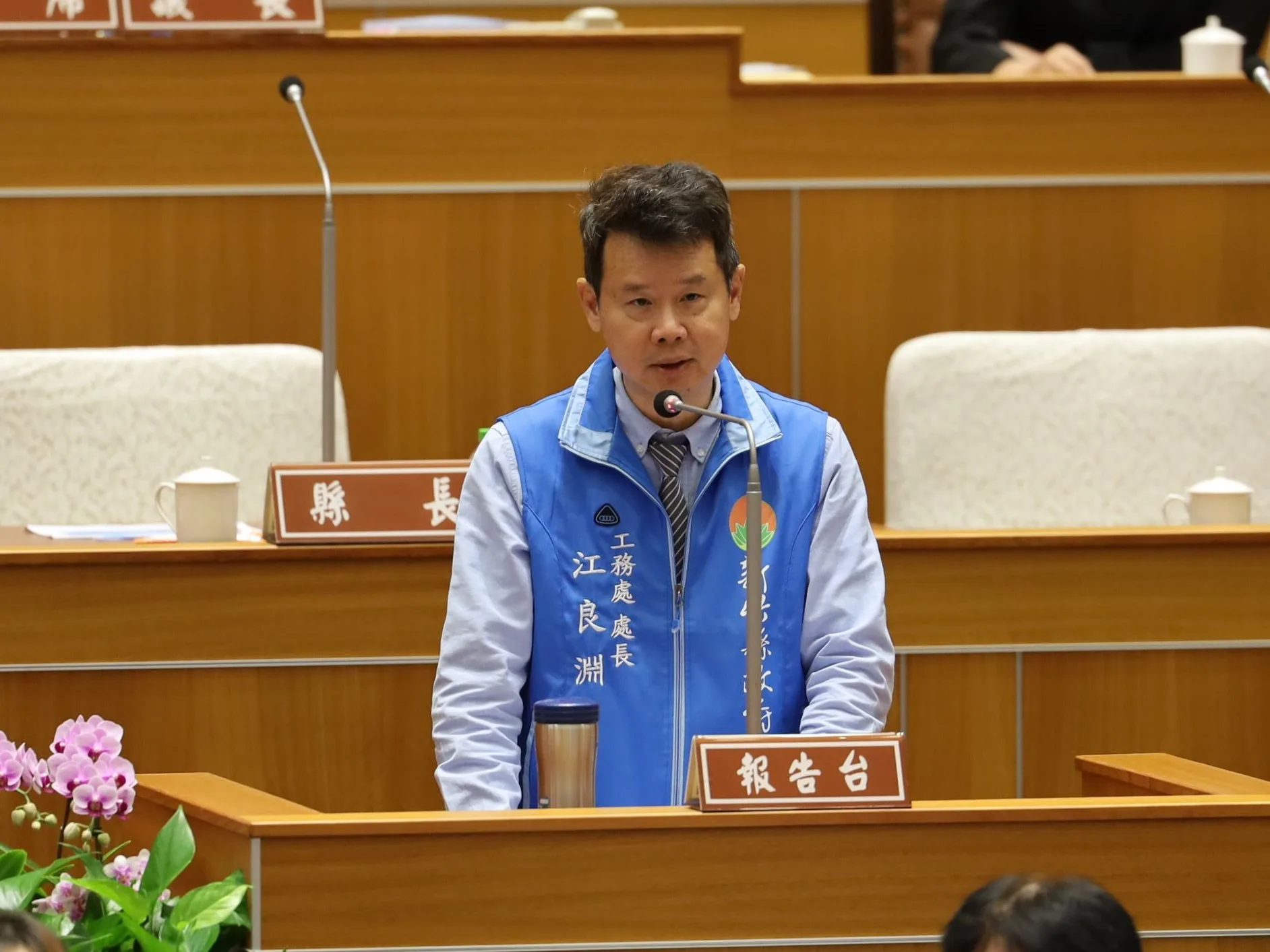 新竹縣工務處長江良淵疑似涉貪遭法院聲押。新竹縣政府提供（資料照）