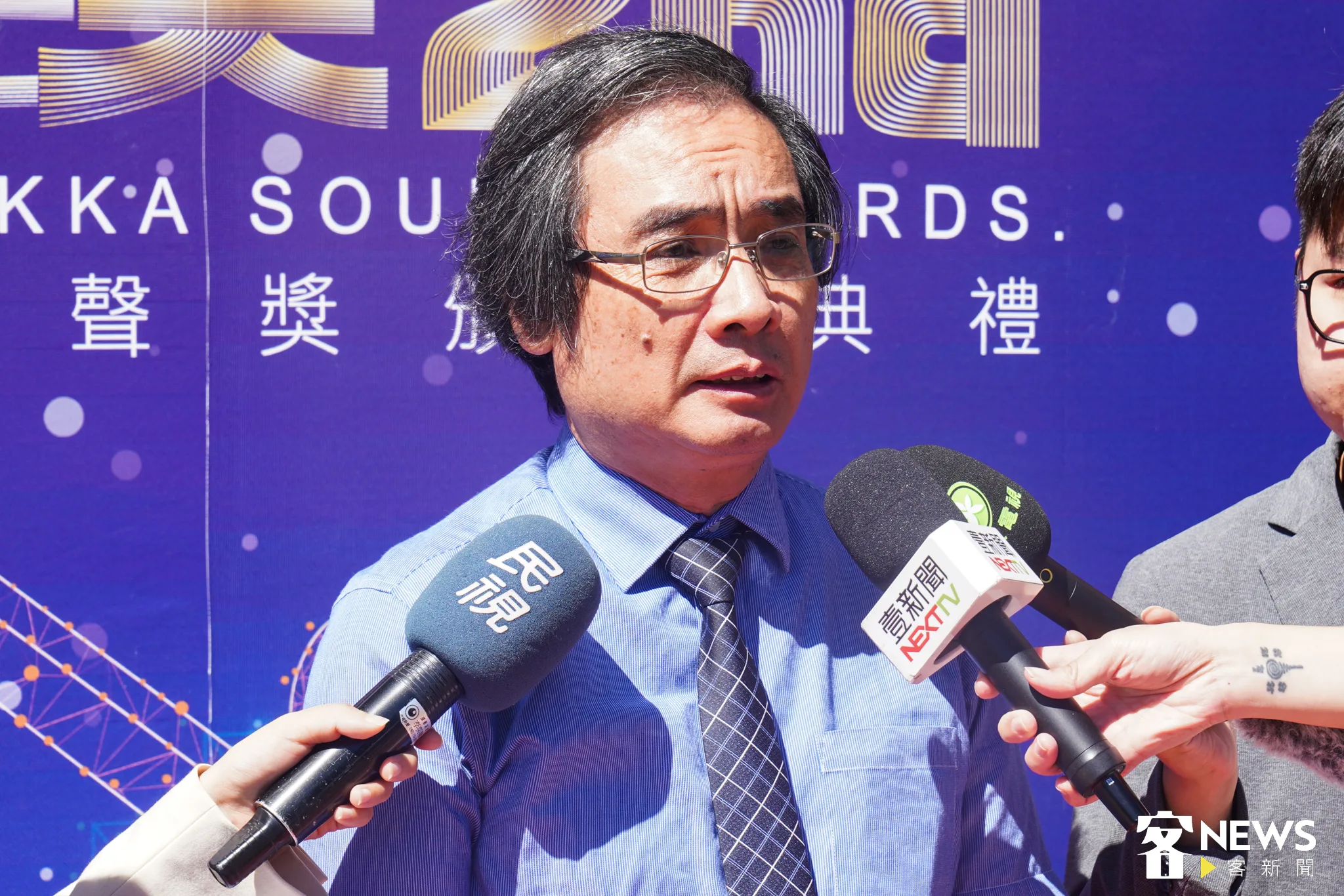 客傳會董事長陳邦畛指出，今年擴大第二屆的客聲獎賽事「就是要讓聽得懂客語、聽不懂客語的朋友們，都可以透過這些作品，感受到客家的美好」。朱愷元攝