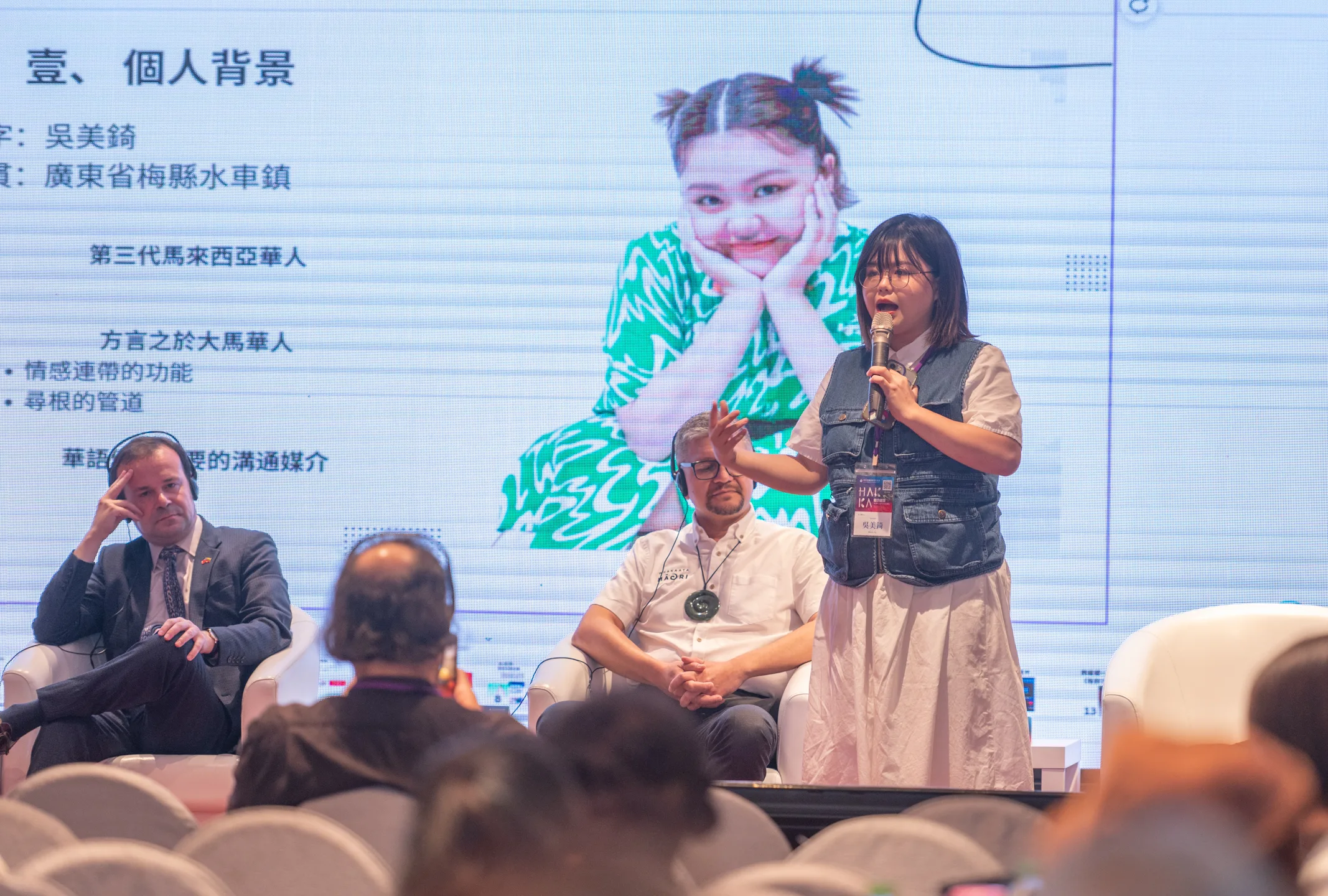馬來西亞影音創作者吳美錡分享自媒體製作經驗。洪俊傑攝
