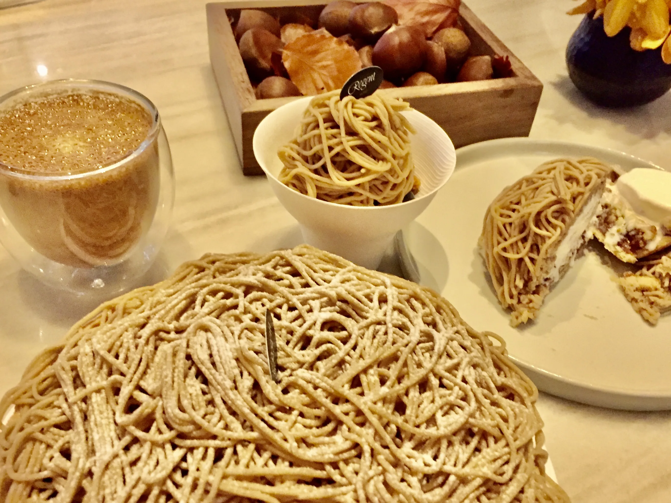 法式蒙布朗士蛋糕中最甜的口味。蕭秀琴攝