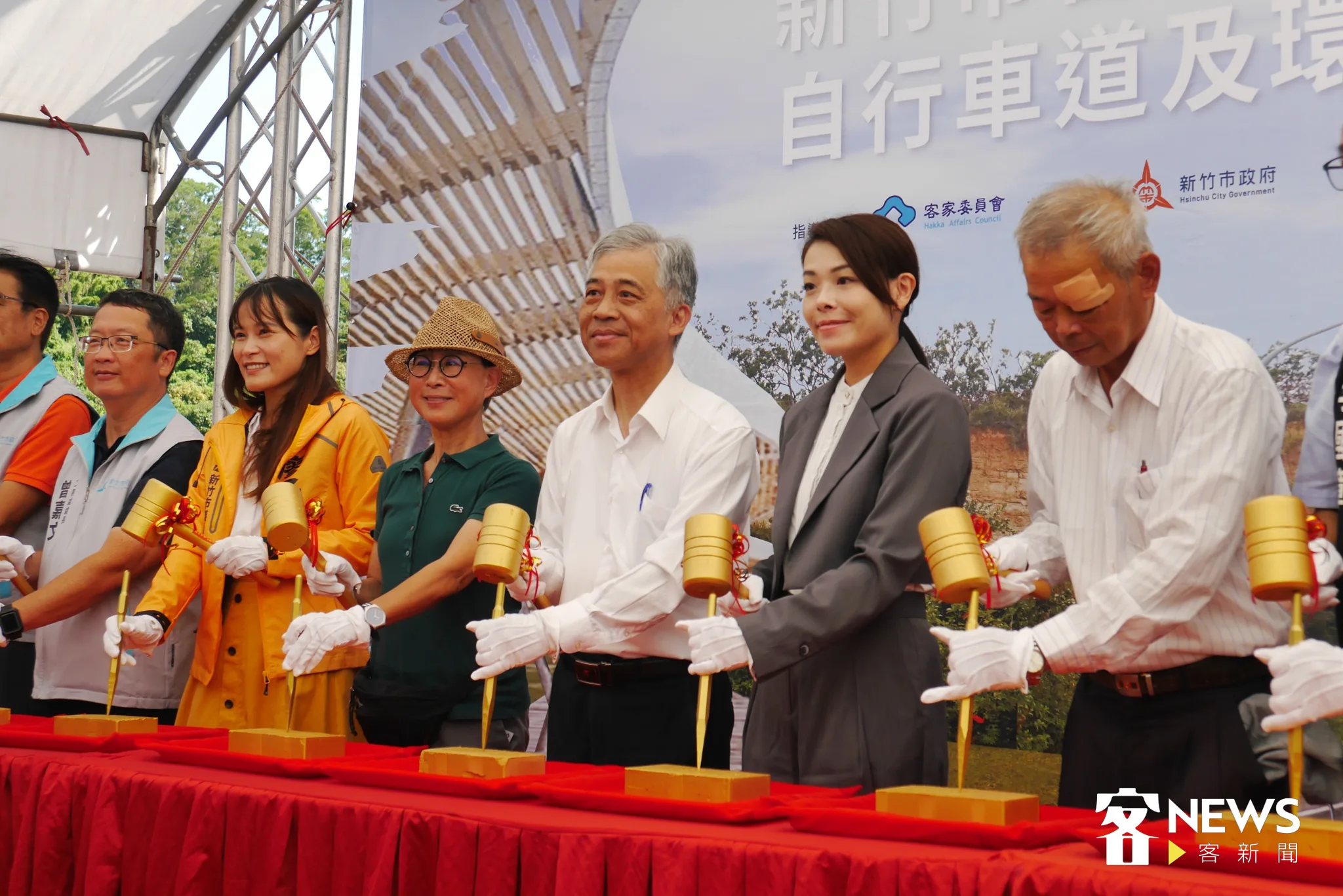新竹香山鹽港溪自行車道開工預計1年完成　范佐銘：期待完工吸引遊客