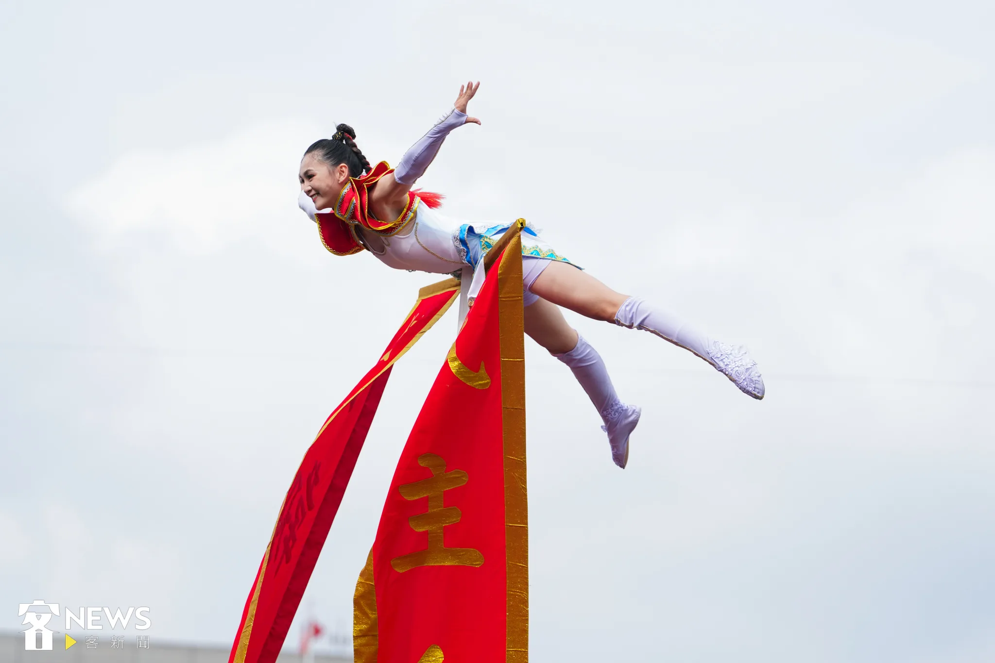 今(7)日是112年國慶預演日，大家都拿出全力表演，讓現場觀禮的民眾拍手叫好。宋佩遙攝。