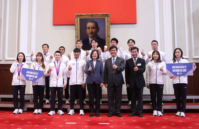 總統讚杭州亞運台灣代表團　奮力拚搏是台灣珍貴資產