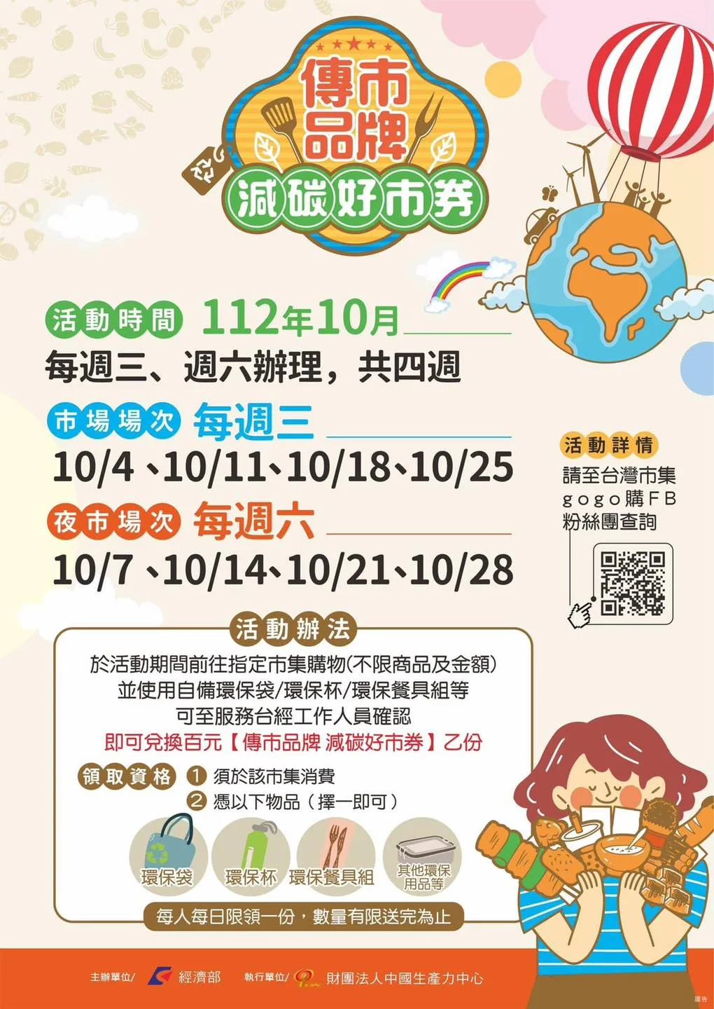 馬公推行減碳好市券　響應環保兼振興傳統市集