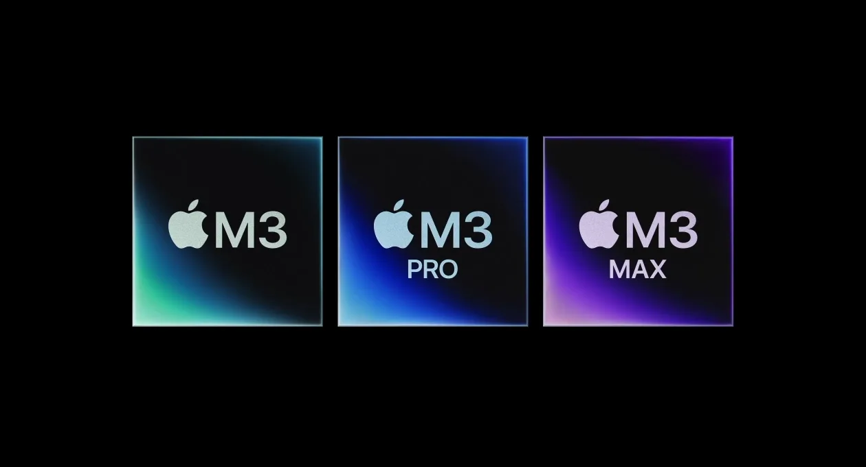 蘋果公司一口氣發表3款M3、M3 Pro、M3 Max自研晶片。翻攝Apple網站