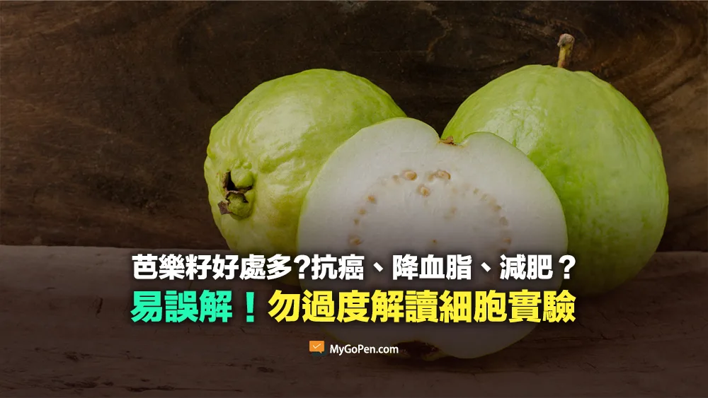 【易誤導】芭樂籽好處多？抗癌、降血脂、減肥？勿過度解讀細胞實驗