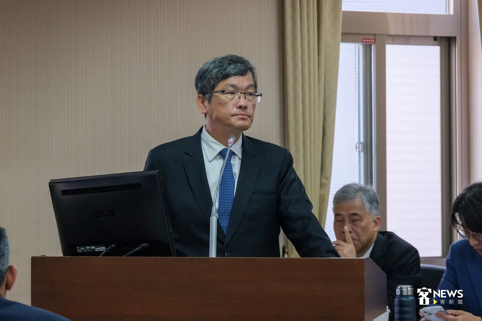 客委會主委楊長鎮表示《客家語言發展法》是客語發展的最後一塊磚。何柏均攝