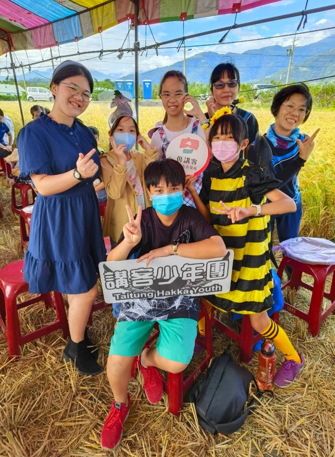 講客少年團在台東好米收冬季。蕭宥提供