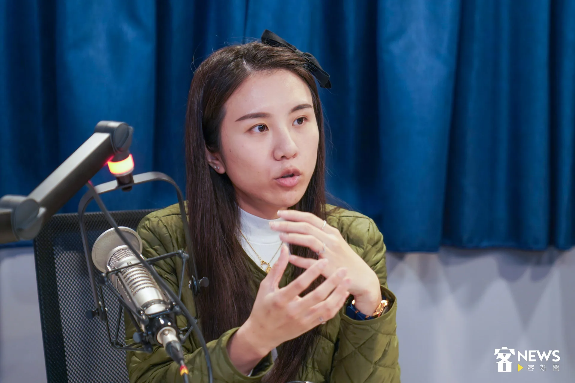 何芸娜斬釘截鐵地說，「我就是要唱客語」。范修語攝