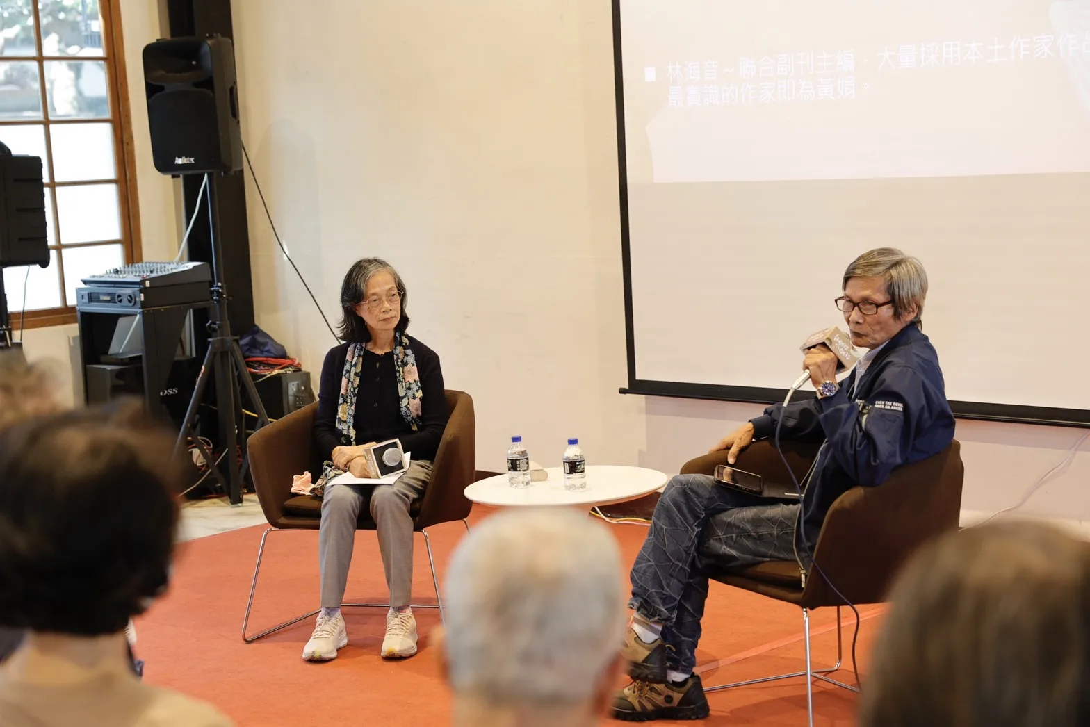 作家傅銀樵、許素蘭老師，分享對黃娟最具影響力的三位文學大老：鍾肇政、林海音、吳濁流，與黃娟的文學情緣故事與作品。客發中心提供