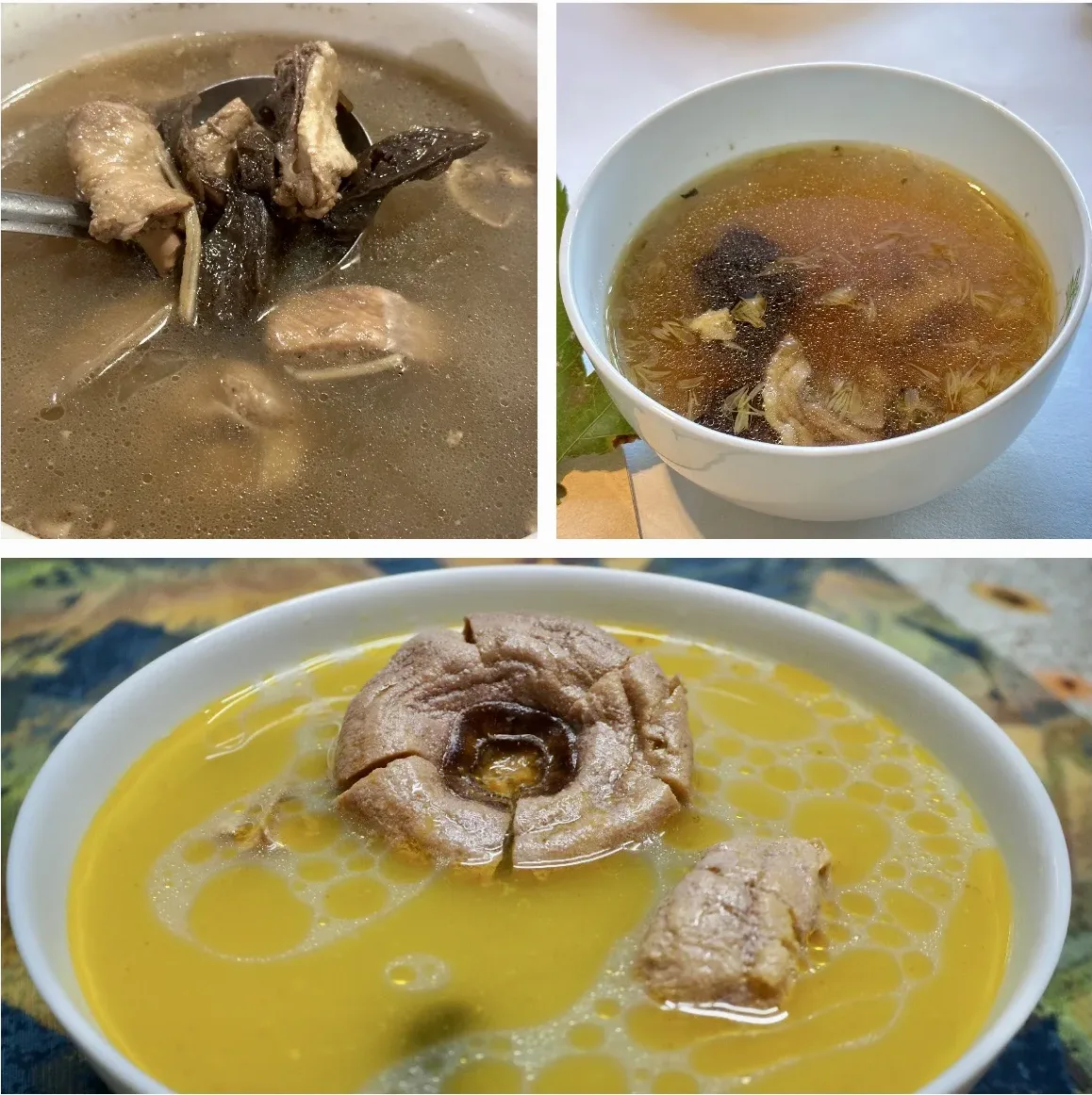 具有客家地方特色的雞湯,浪漫台三線上的食材,蘿蔔乾、銅鑼杭菊和柿霜。蕭秀琴攝