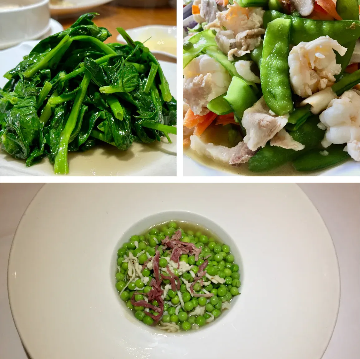 豌豆仁雞絲、豌豆蝦仁與炒豌豆苗為大部分的人喜愛。蕭秀琴提供