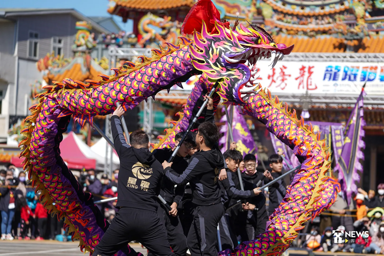 苗栗的𪹚龍活動提升等級，盼可以成為提升當地觀光的重要活動。何柏均攝