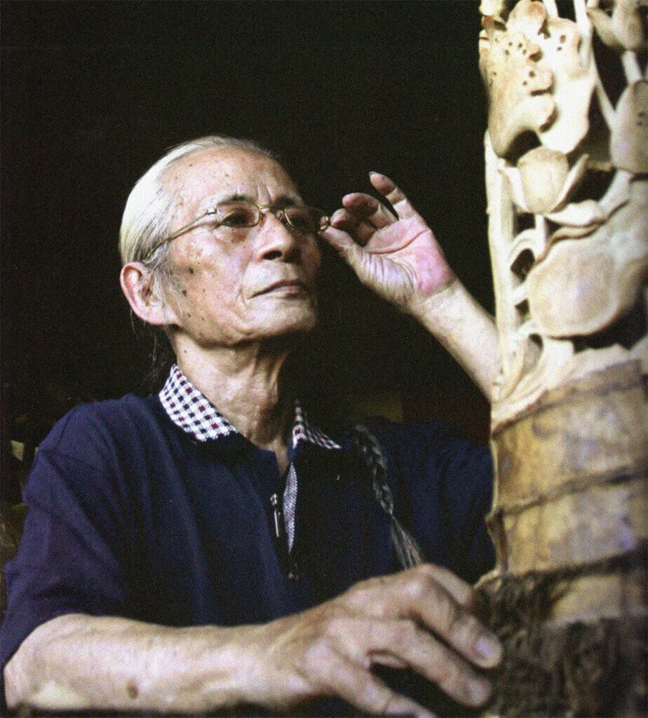 台中市傳統工藝「傳統竹雕」保存者陳春明27日辭世，享壽83歲，文化部將頒贈旌揚狀，表彰其長年從事傳統竹雕工藝教學，為台灣傳統工藝奠定深厚基礎。（文化部提供）