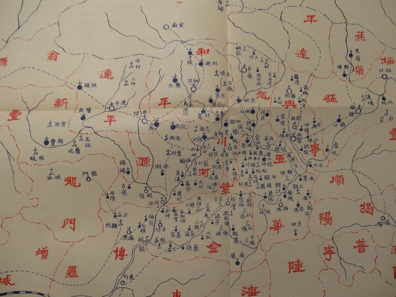 巴色客家教會的分布圖之一。張維安提供