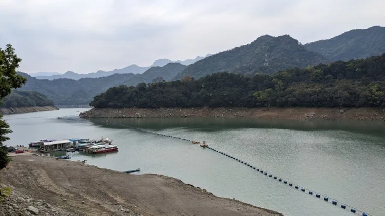桃園石門水庫蓄水狀況。水利署提供