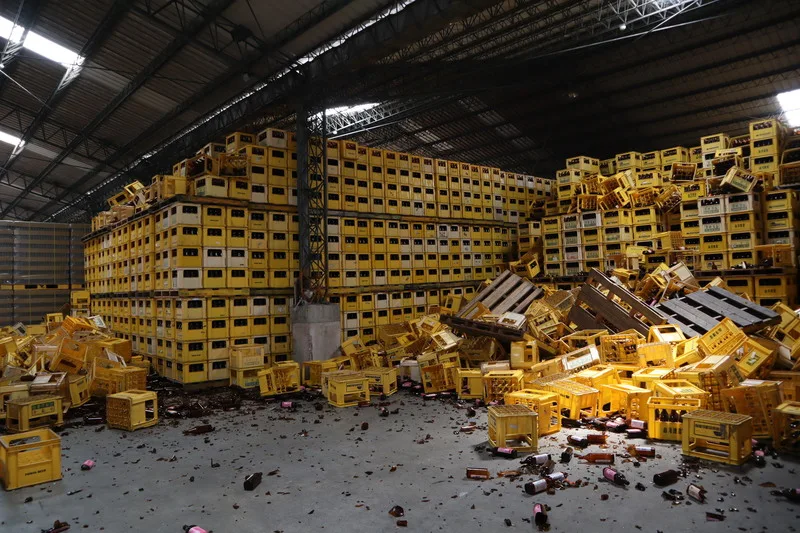 台灣菸酒公司花蓮酒廠受強震影響，廠區內有1萬6000多打酒品傾倒破碎，廠方初估災損約新台幣1400多萬元。中央社