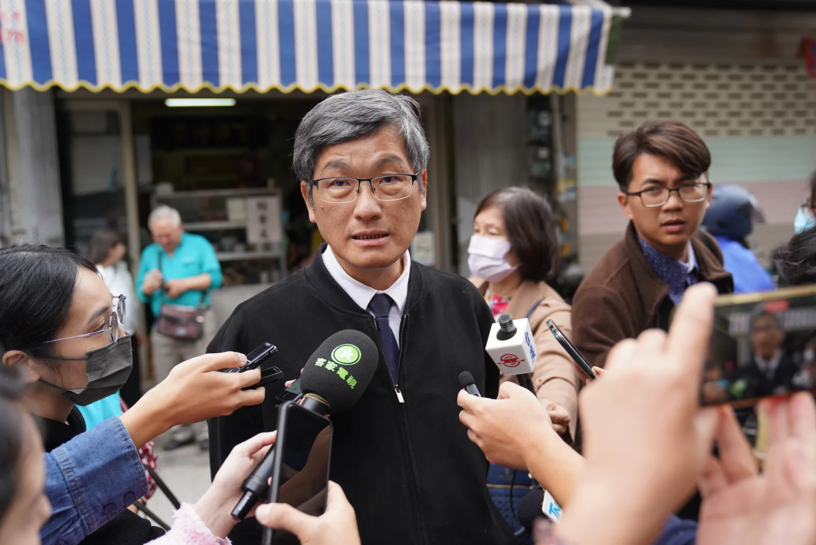 楊長鎮受訪時回應，共同面對台灣歷史與客家人對台灣民主化中所走過的路，是一件好事。范修語攝影