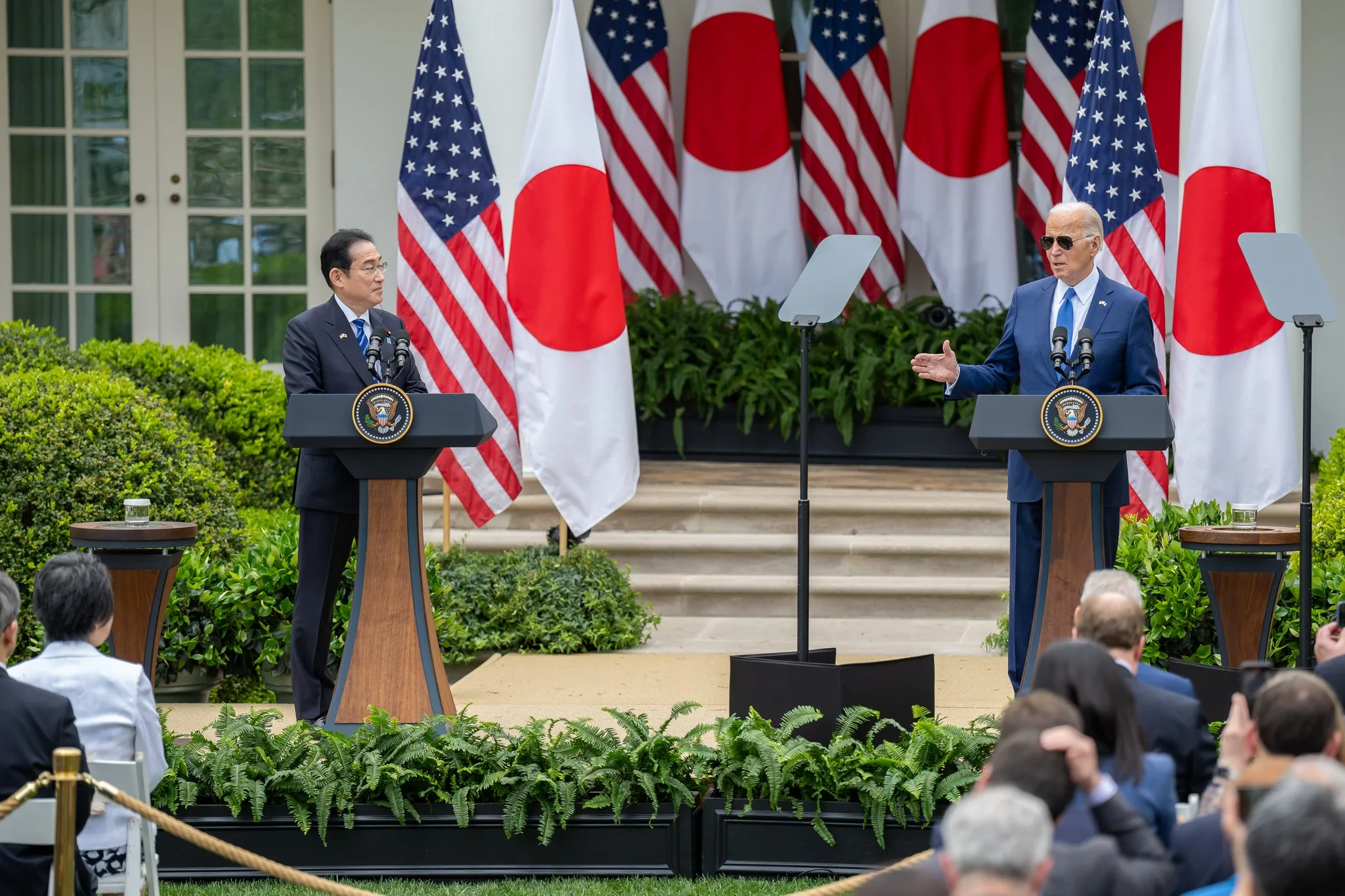 美國總統拜登在白宮會見日本首相岸田文雄。取自白宮臉書