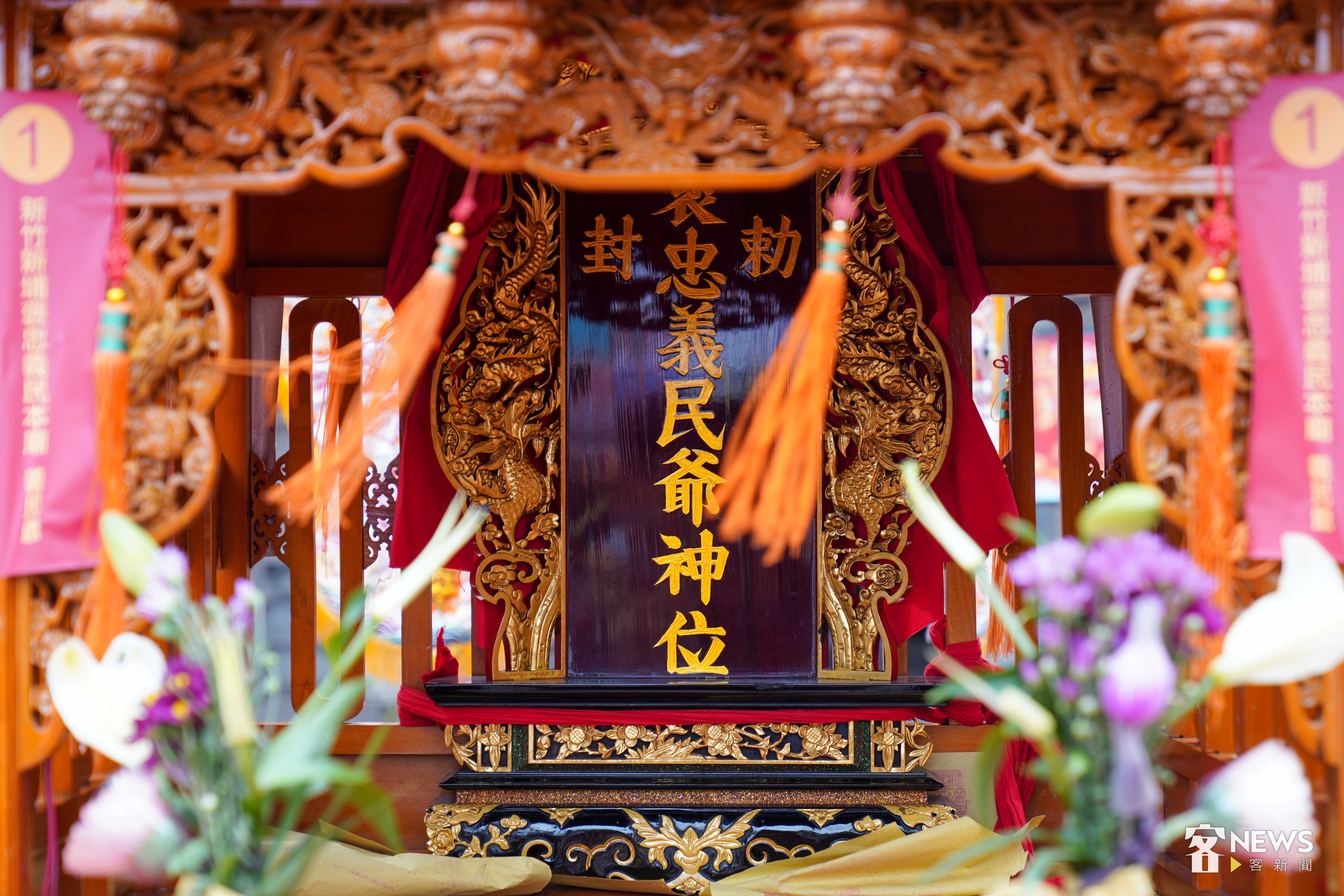 新埔褒忠亭義民廟牌位。李台源攝（資料照）