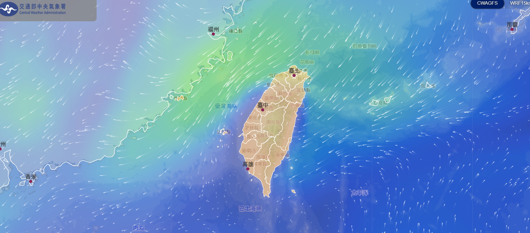 水氣多各地有雨　東北季風增強北台天氣轉涼