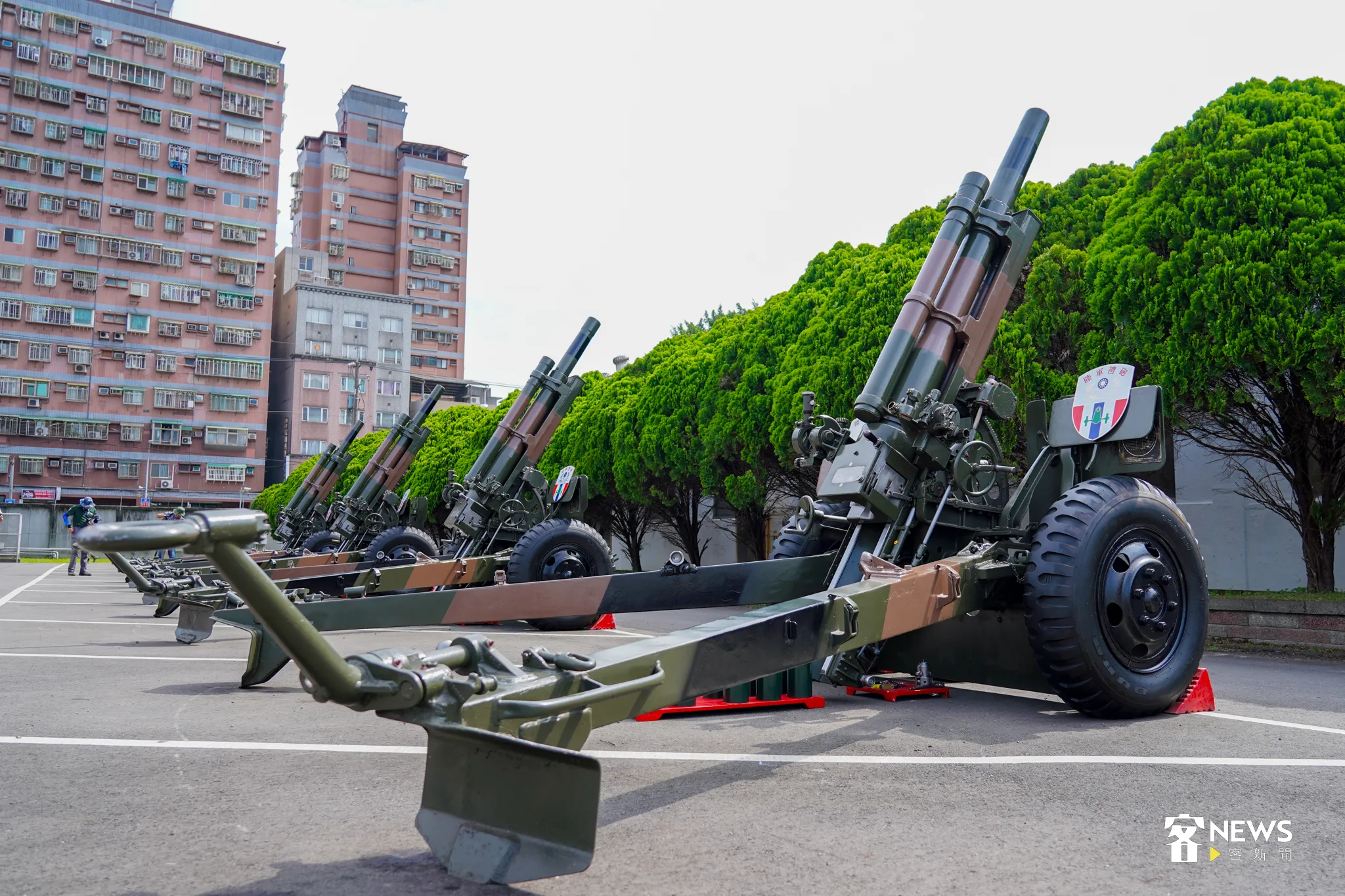 禮砲連使用M101A1式105公厘榴彈砲。李台源攝