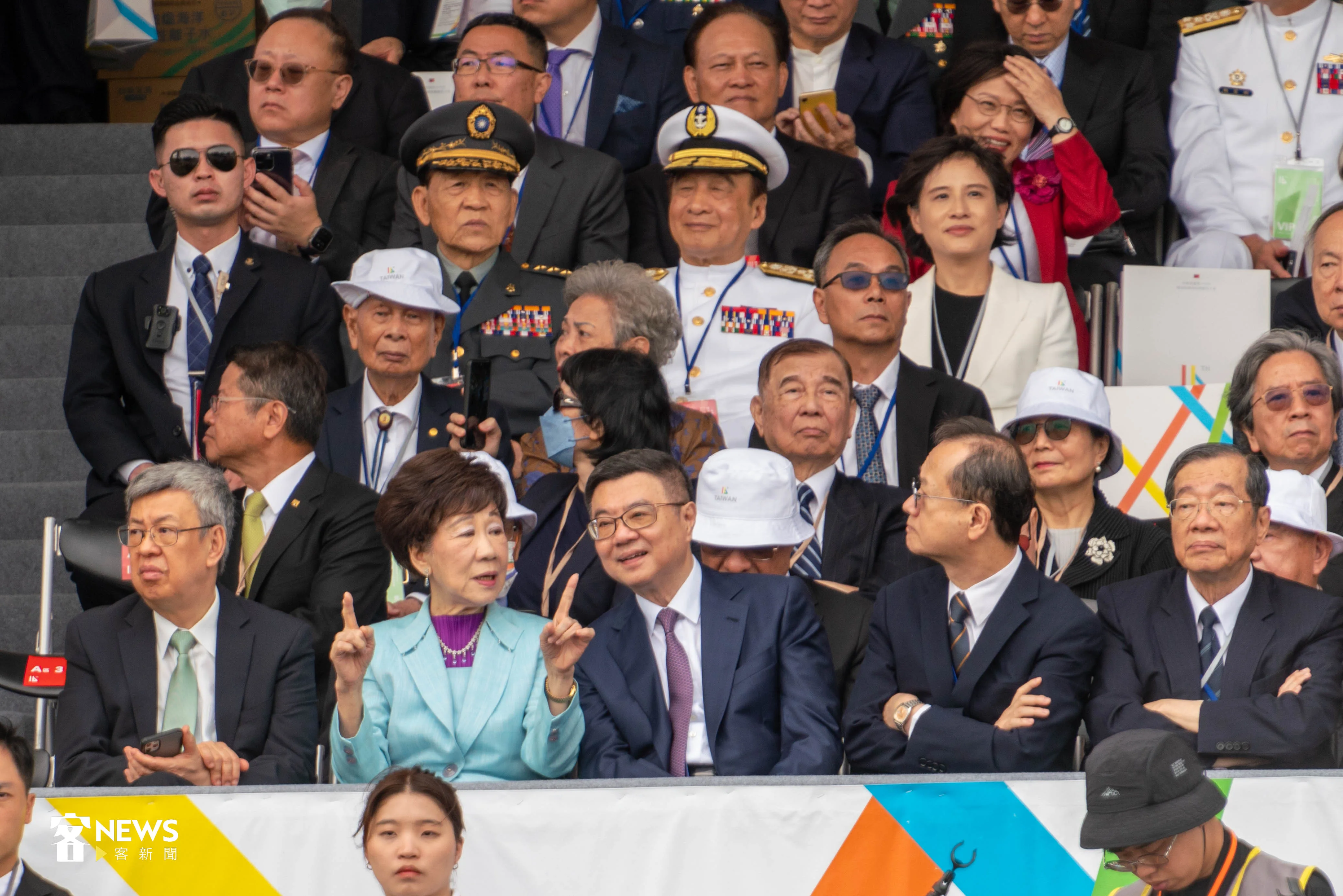 總統就職典禮，許多資深政治人物都前來共襄盛舉。范修語攝