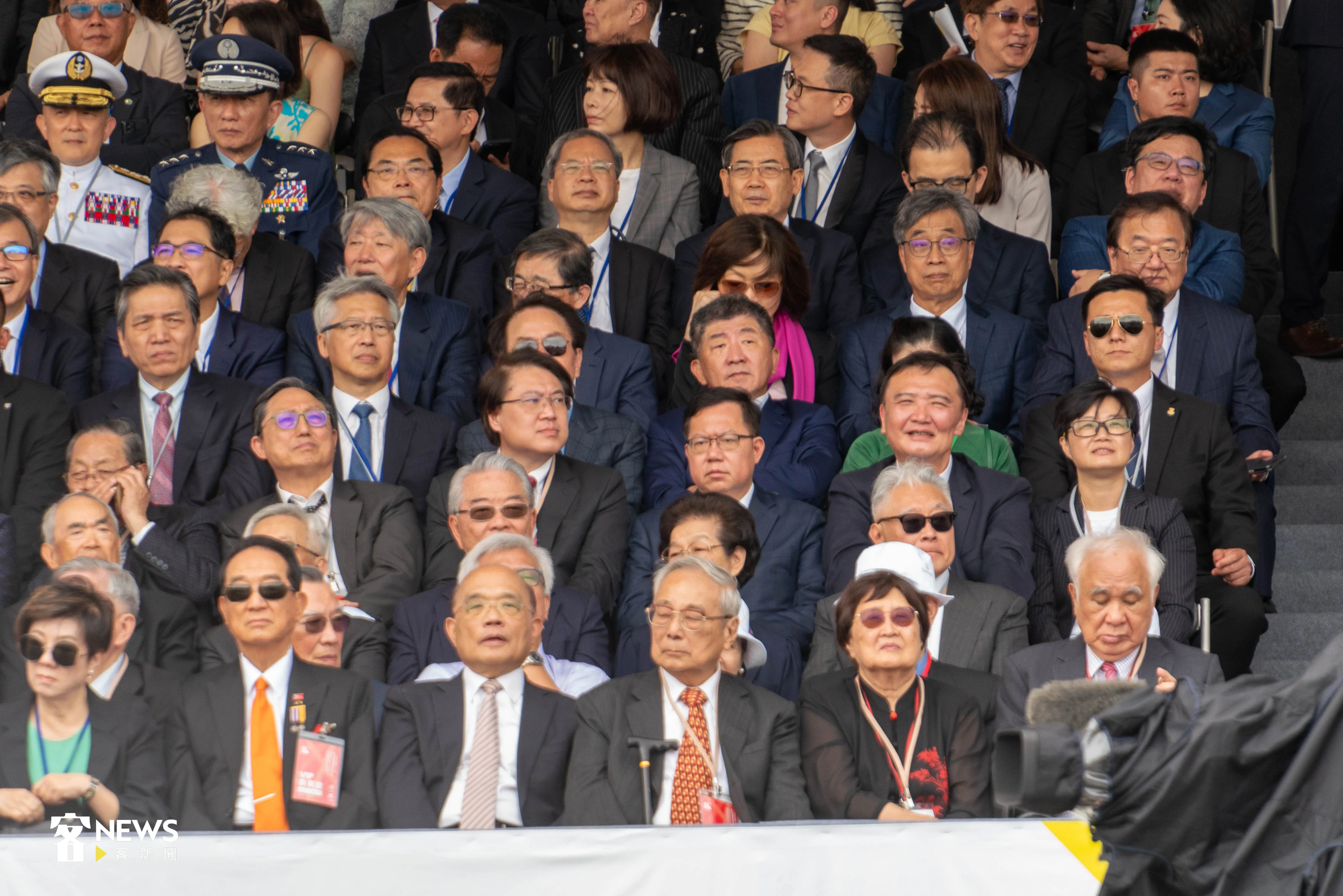總統就職典禮，許多資深政治人物都前來共襄盛舉。范修語攝