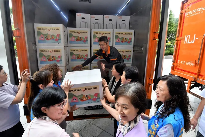 彰化民間出資包2萬顆肉粽　送愛到花蓮
