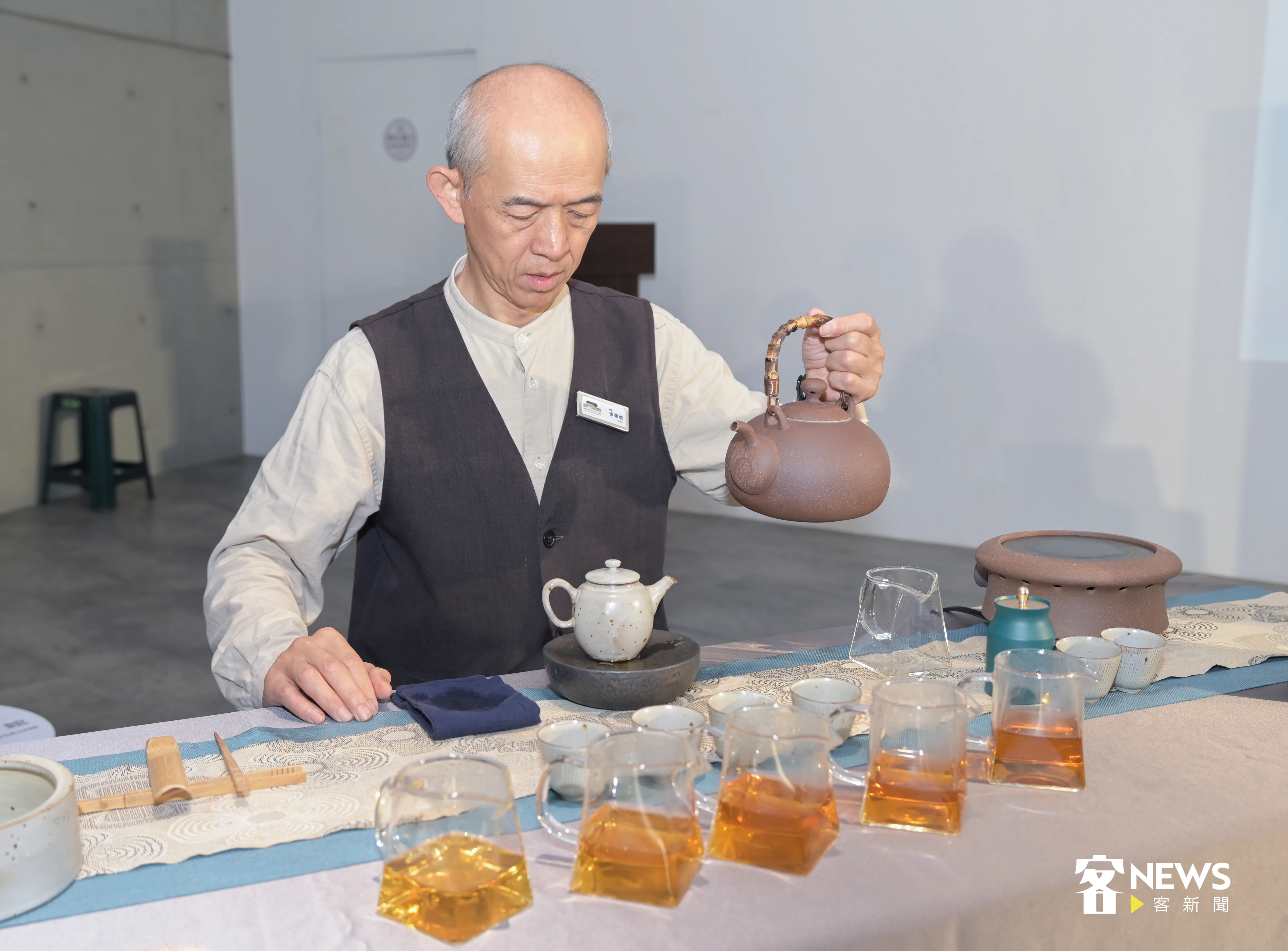 台灣茶文化館主打「茶產業」，讓民眾更加了解茶文化。洪俊傑攝