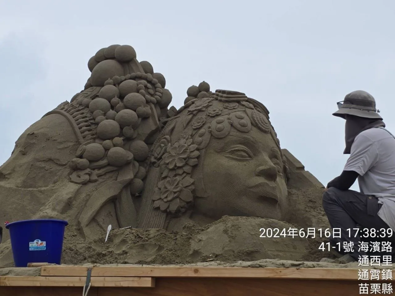 目前沙雕創作者已陸續進場創作。苗栗縣政府提供