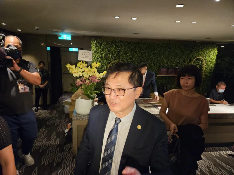 和碩董事長童子賢今天表示，能源選項重點是對台灣有利。圖片來源：中央社
