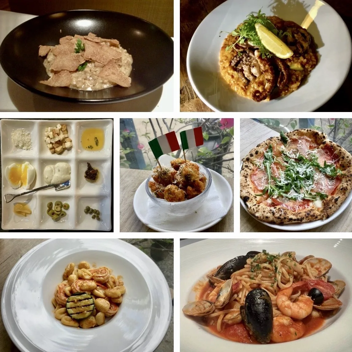 義大利菜裡的元素，像是松露、地中海海鮮、蕃茄或櫛瓜，以及橄欖油和乳酪等等，都是美食標誌性的食材。蕭秀琴攝