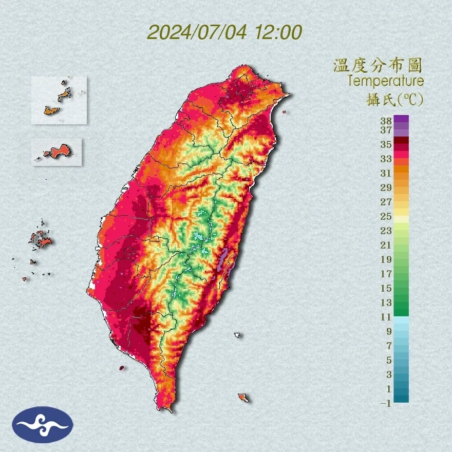 炎熱夏季全台亮橘燈　高雄旗津飆40.8度