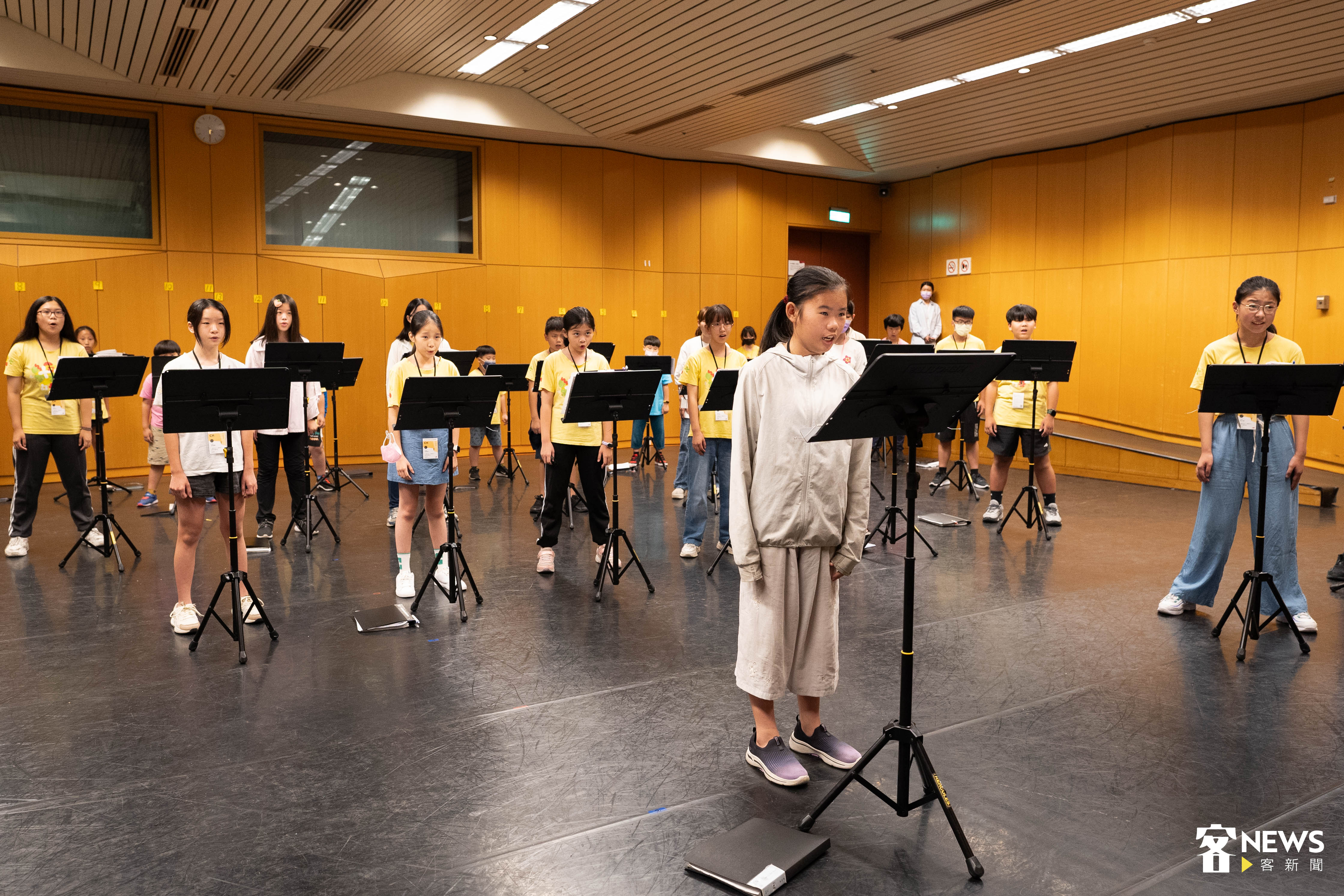 根據團員的聲音穿透力與特性，每首歌曲的站位都略有不同。李台源攝