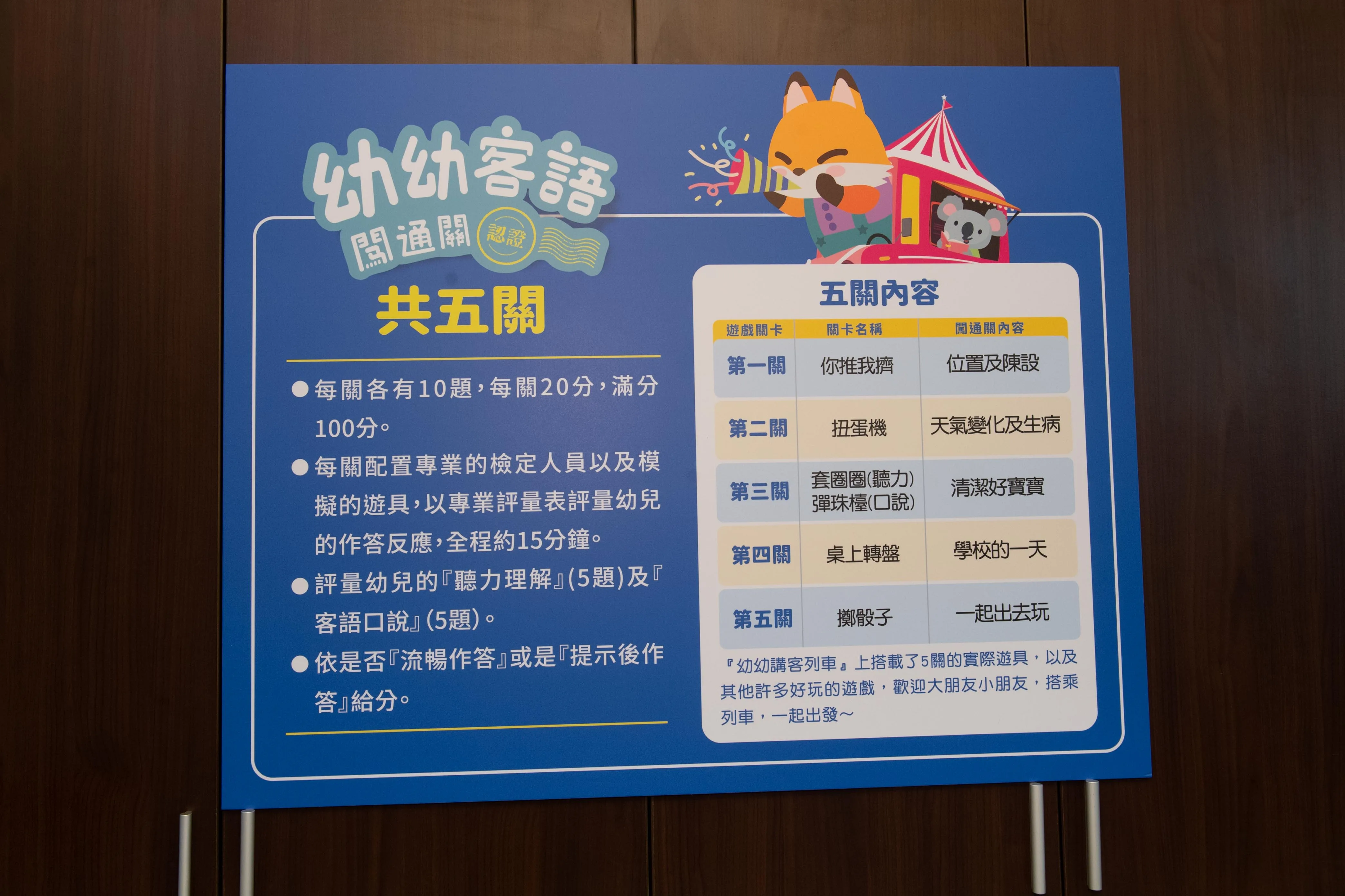 幼幼客語闖通關有五關認證。新北市客家事務局提供