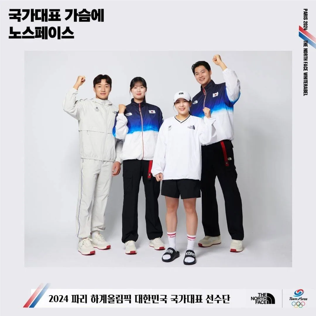 韓國隊奧運隊服。翻攝自thenorthface_kr IG