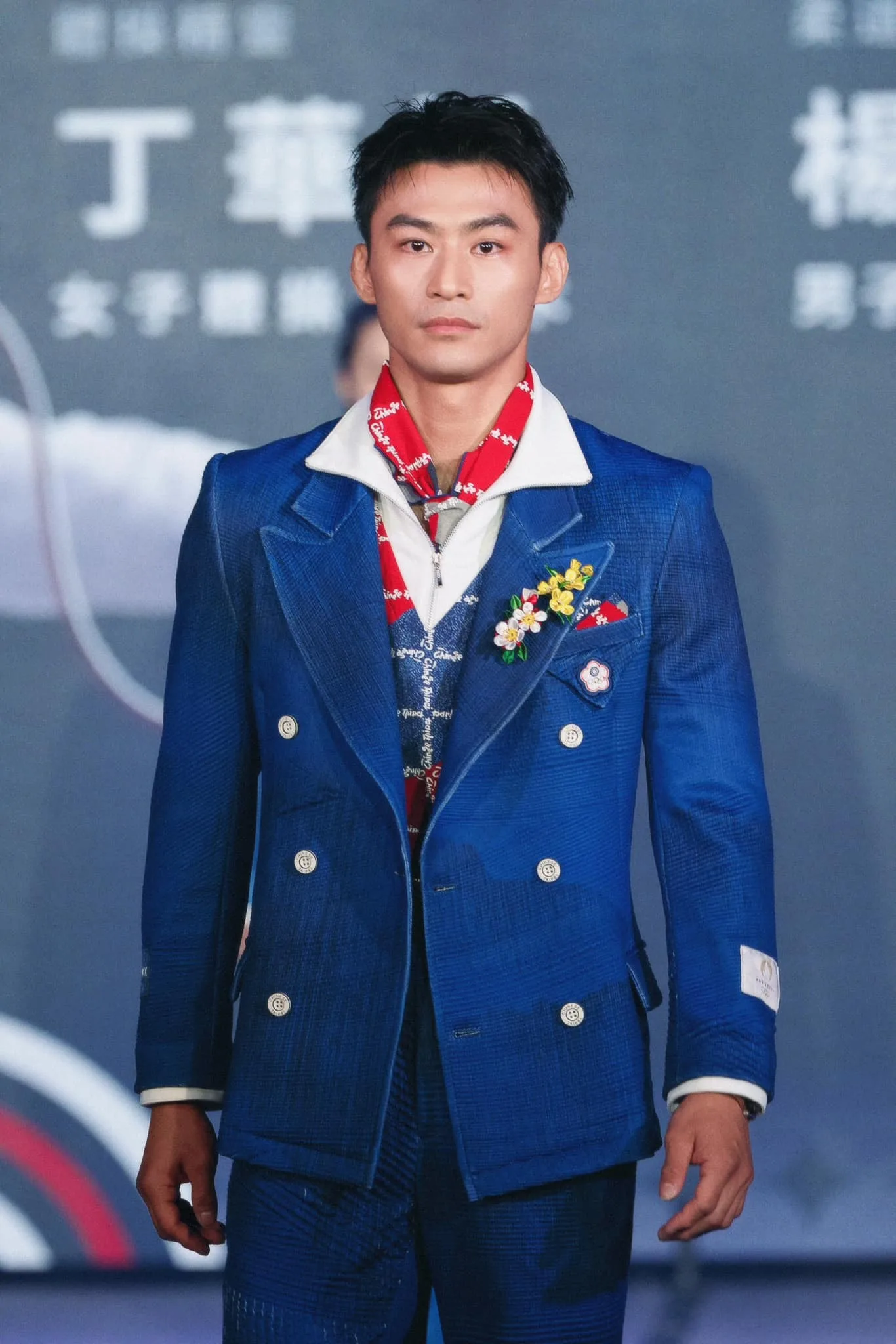 「柔道王子」楊勇緯身穿中華台北奧運進場隊服。翻攝自JUSTIN XX FB
