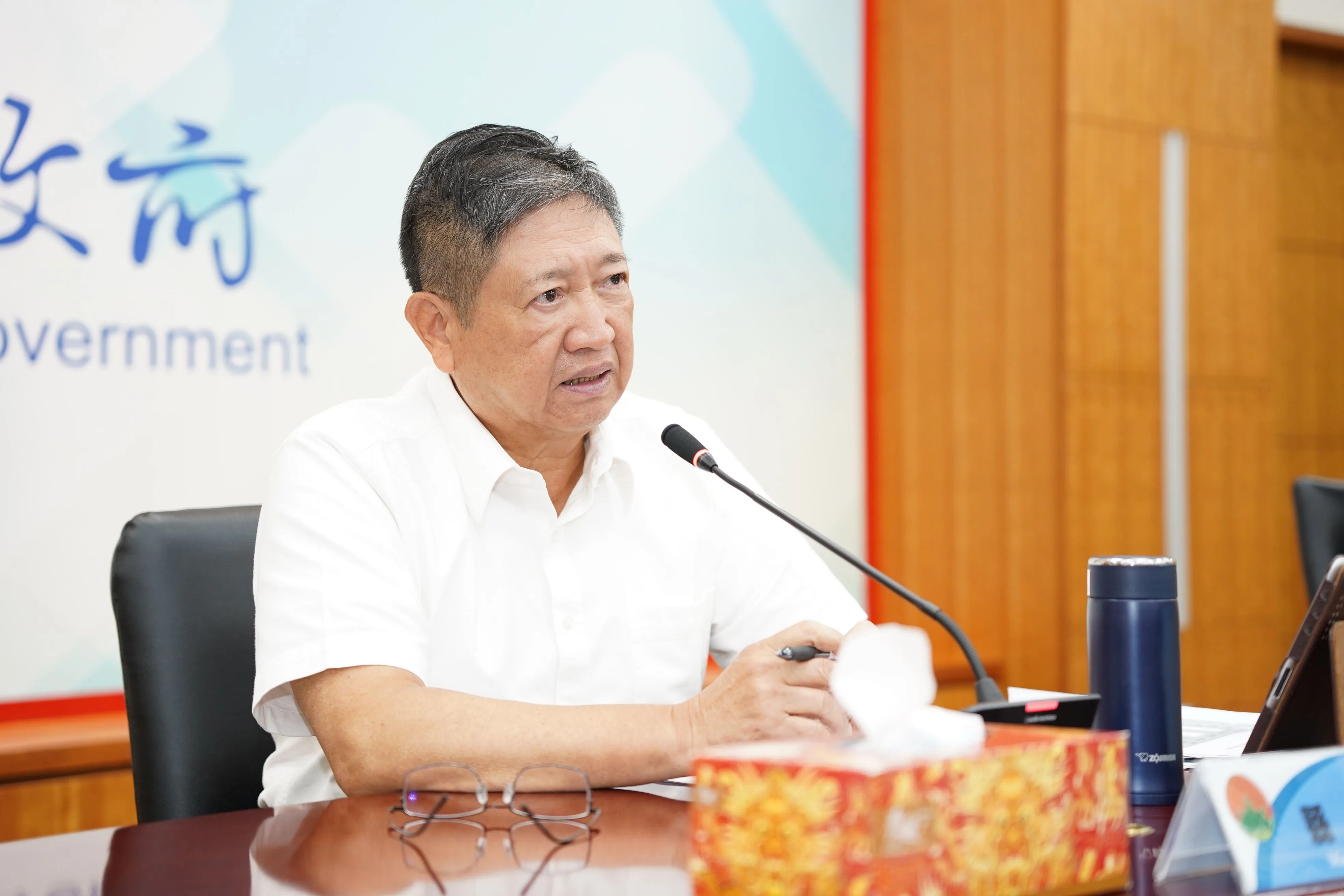 新竹縣縣長楊文科強調「一向坦蕩蕩，知法守法，絕無收受任何不法利益」。新竹縣政府提供（資料照）