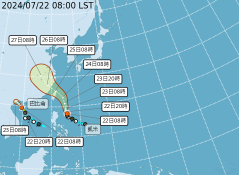 颱風凱米24、25日最接近台灣　恐成中颱挾強風豪雨