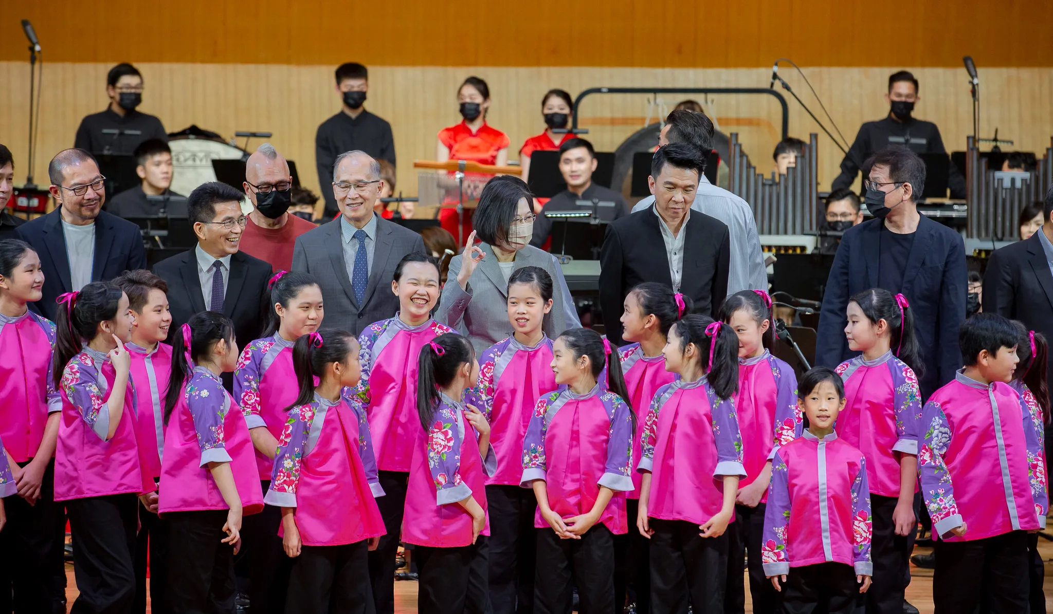 國立客家兒童合唱團於2022年總統府音樂會演出。總統府提供