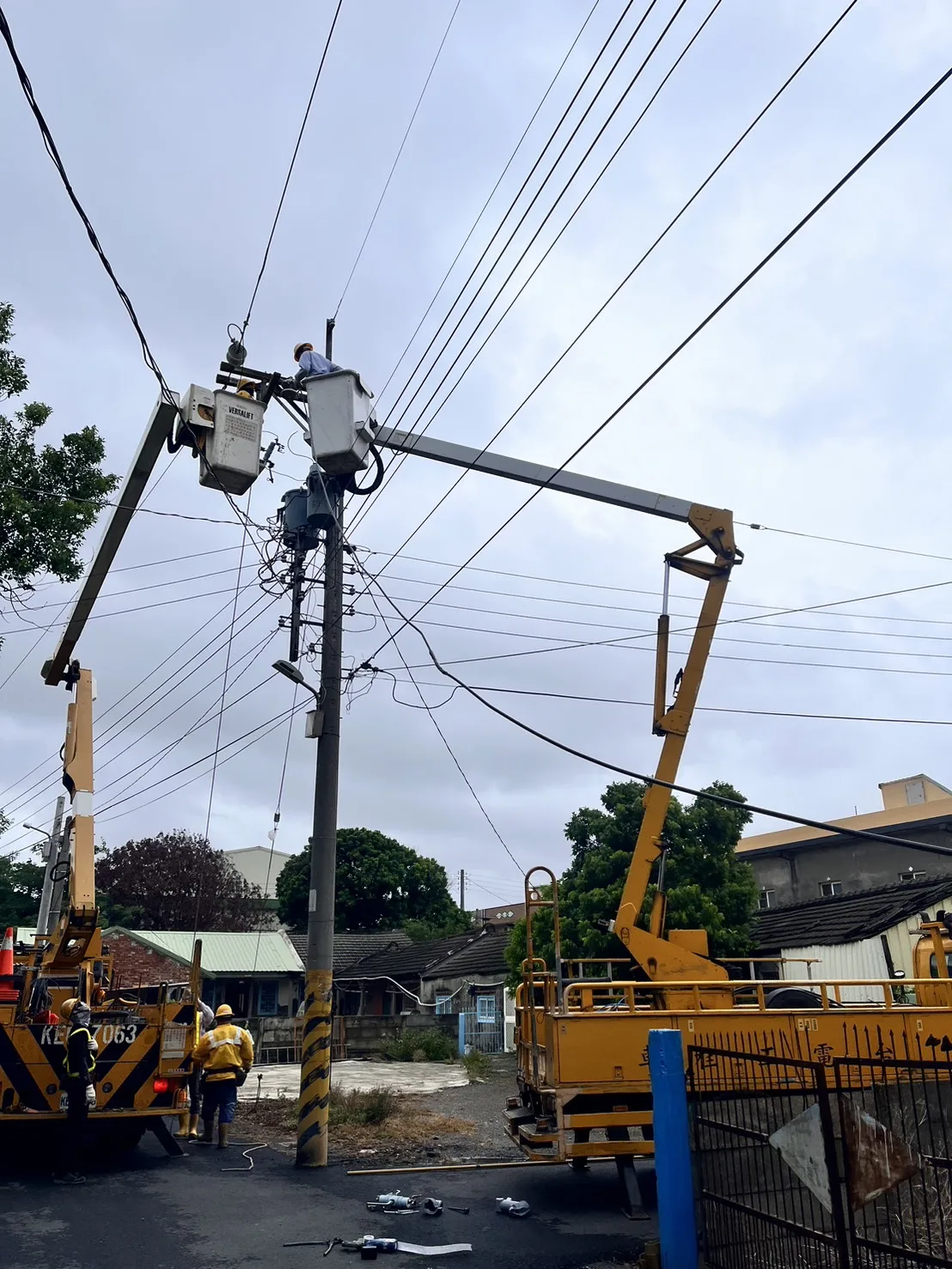 凱米重創雲林 台電搶修不間斷 台灣電力公司雲林區營業處