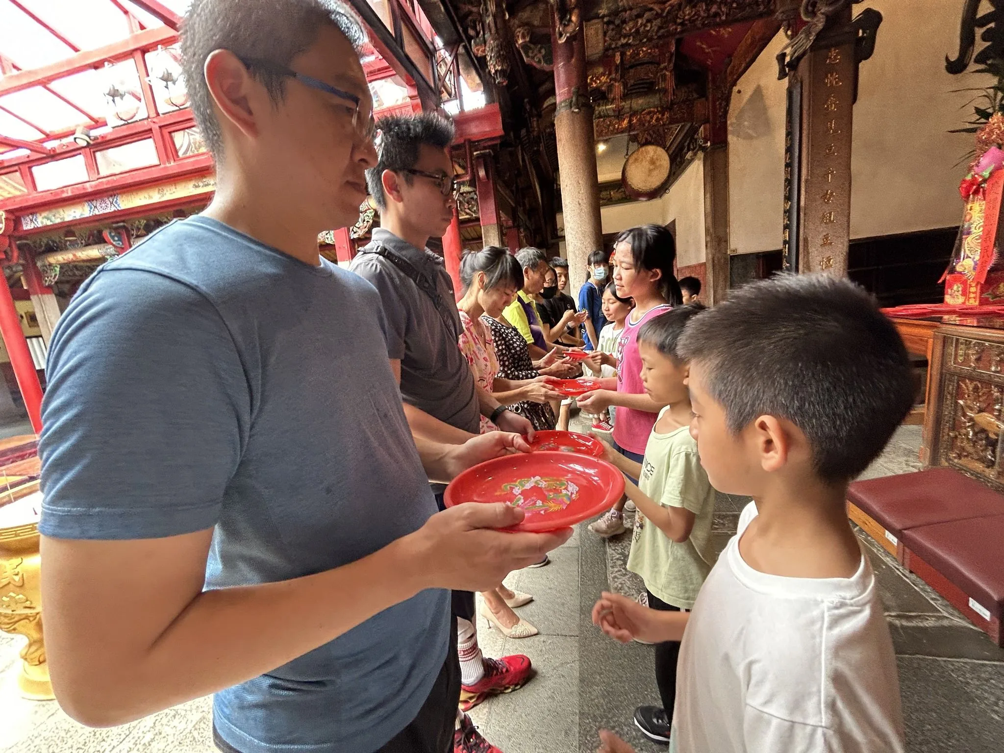 義民祭禮生培訓狀況。坪林國小提供